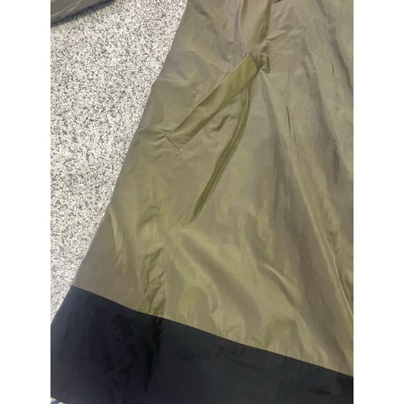 SUN KIM Drape Open Front Tunic Jacket Pockets Olive Green Black USA Size 3X - Picture 6 of 12